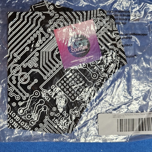 Lyte Couture Reflective Matrix Thong White S - Picture 2 of 2